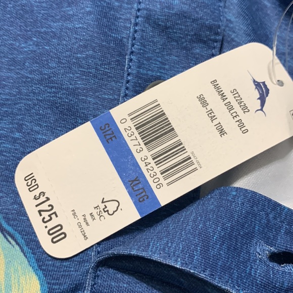 NWT TOMMY BAHAMA Men's Bahama Dolce Polo - Picture 9 of 9